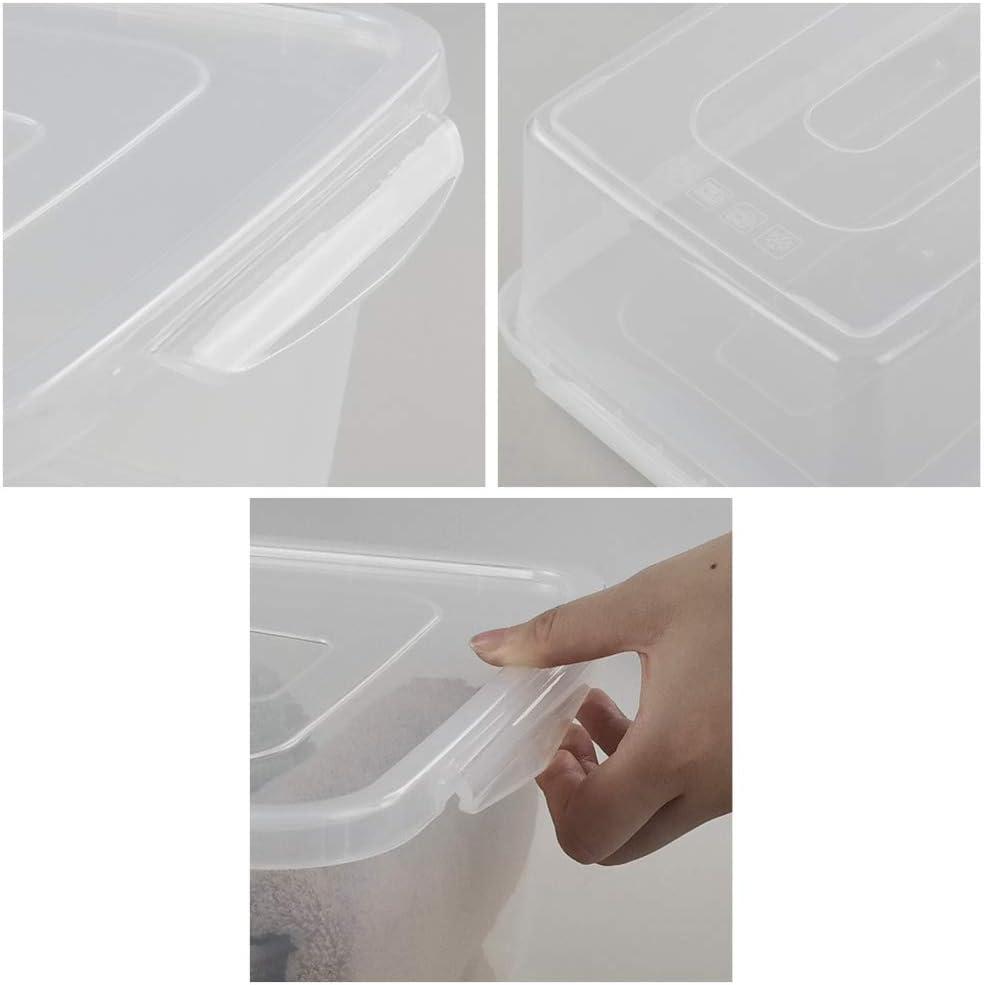 Clear Stackable Plastic Lidded Storage Boxes, 14 Quarts, 4-Pack