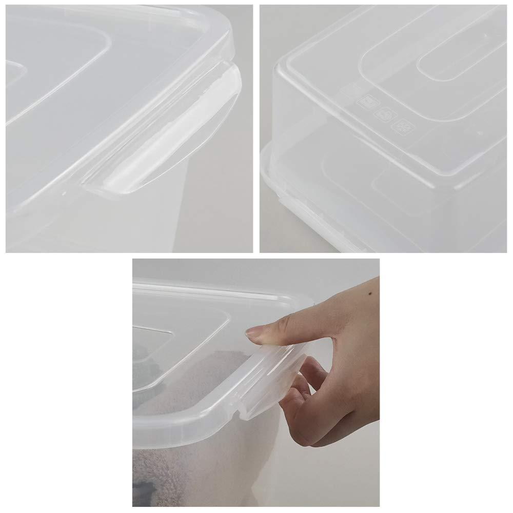 4-Pack 14 L Clear Dough Proofing Box, Food Pizza Storage Container