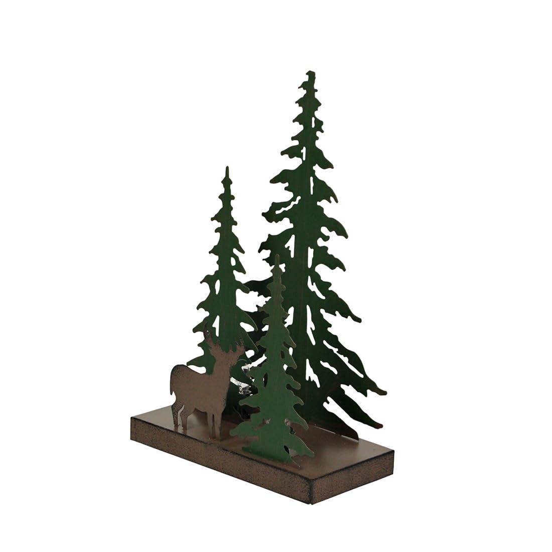 Millwood Pines Rustic Metal Rude Bigfoot In Forest Accent Lamp Decorative Sasquatch Home Decor