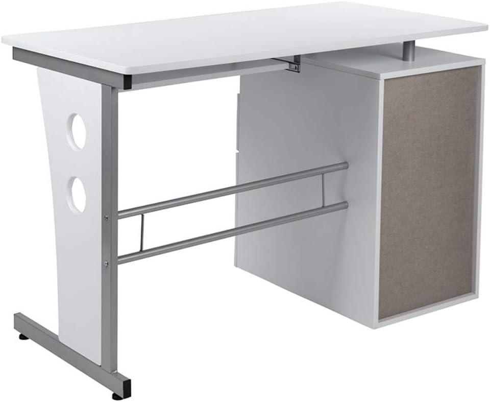 Flash Furniture Computer Desk with Three Drawer Single Pedestal and Pull-Out Keyboard Tray