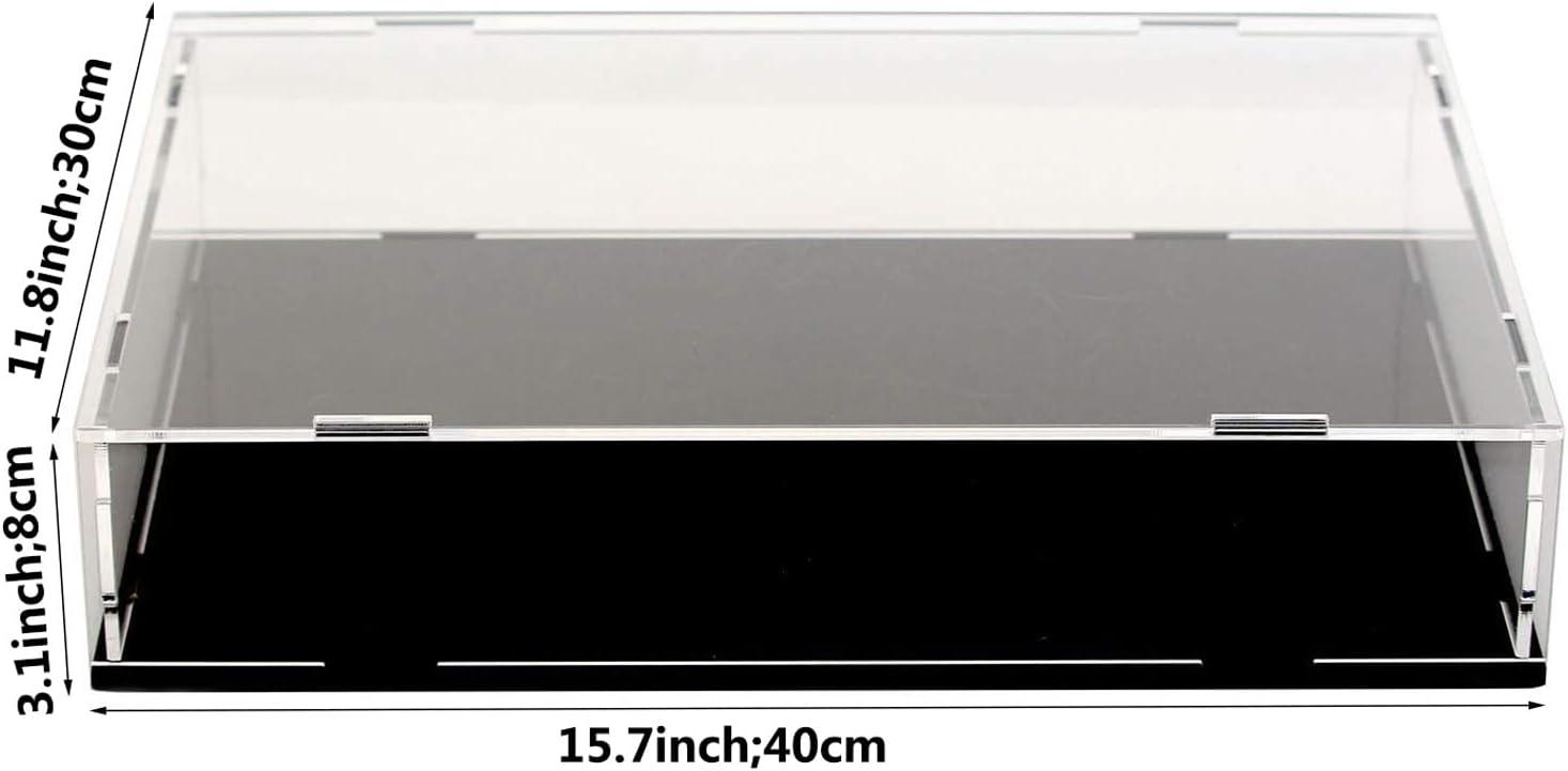 Evron Display Case for Collectibles Assemble Clear Acrylic Box Alternative Glass Case for Display Action Figures Home Storage & Organizing Toys (15.7x11.8x3.1inch;40x30x8cm)