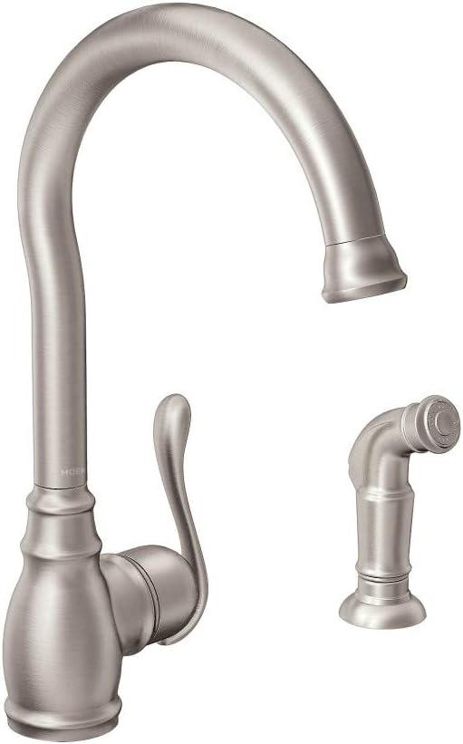 Anabelle Stainless Steel Single Handle Kitchen Faucet with Side Spray