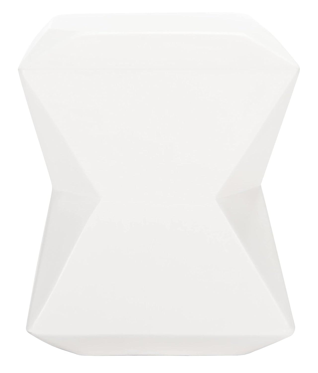 Conan Concrete Accent Stool - Indoor/Outdoor - VNN1030 - White - Safavieh