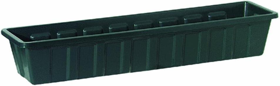 Novelty 18" x 8" x 5" Rectangle Hunter Green Polypropylene and Plastic Plant Planter