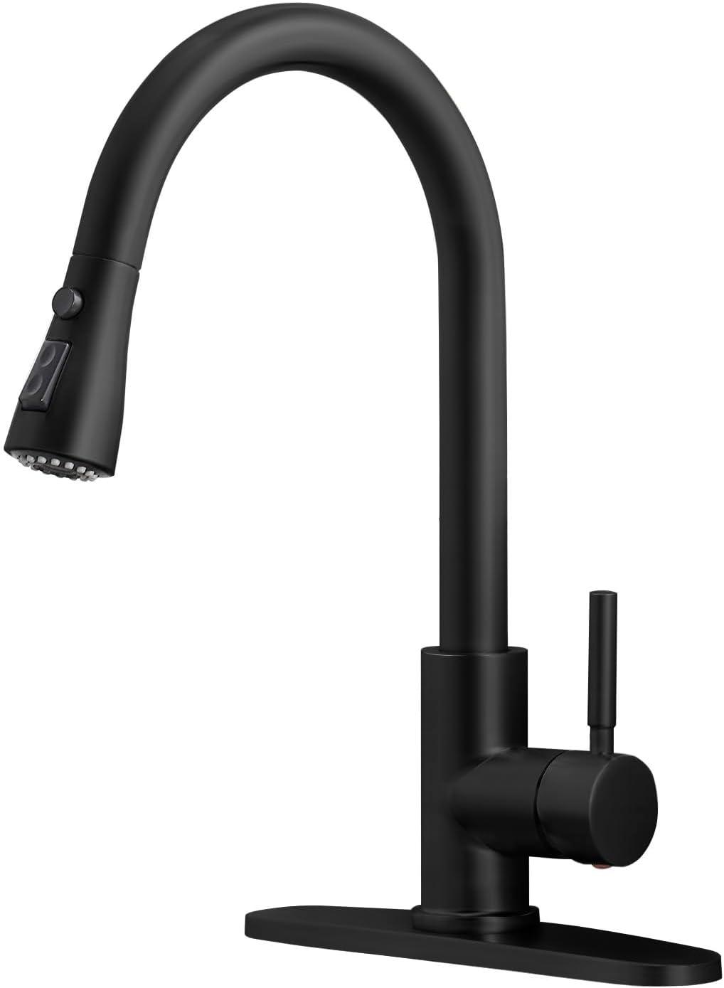 Single Handle High Arc Pull Out Kitchen Faucet,Kitchen Sink Faucets with Pull Down Sprayer