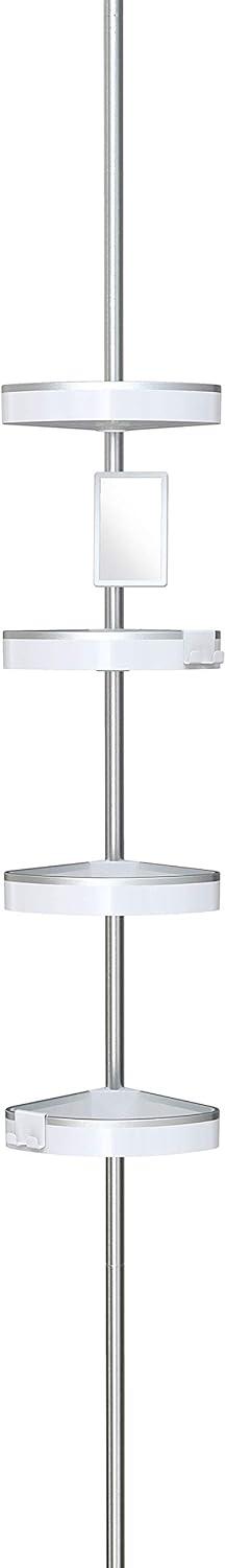 Better Living Products HiRISE 4 Tension Shower Caddy w/Mirror