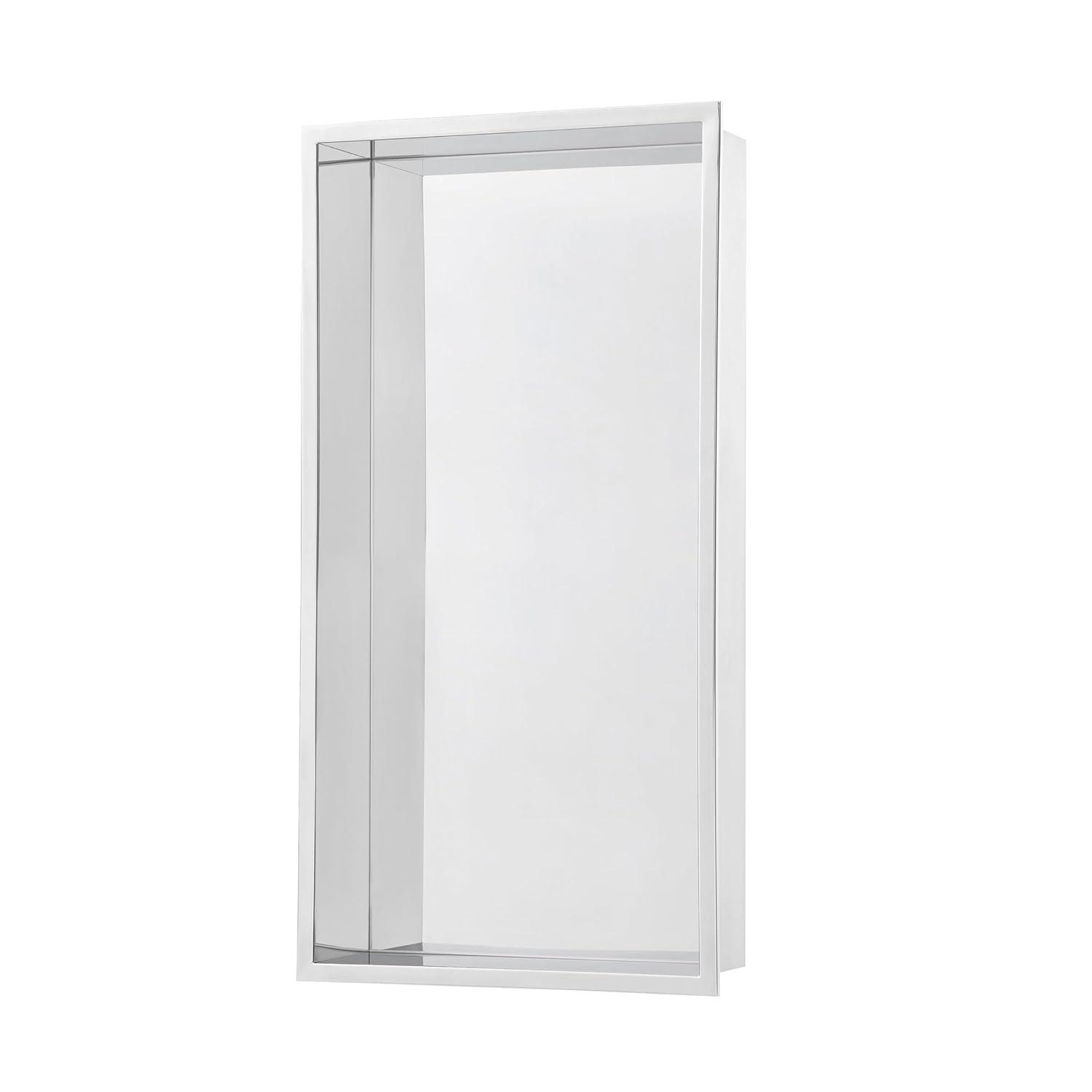 Voltaire 12" x 24" Stainless Steel Single Shelf Wall Niche