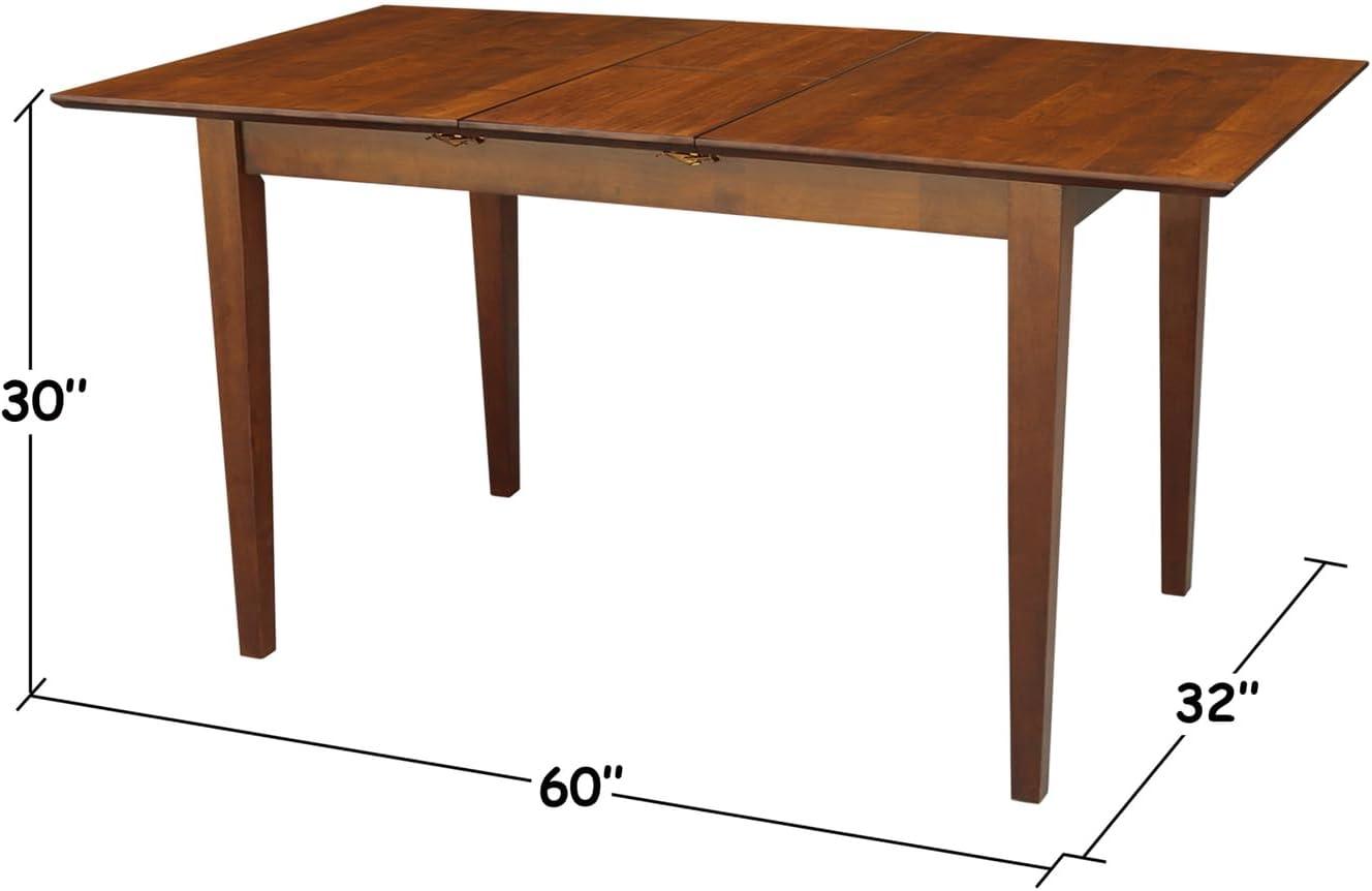 32"x48" Shaker Style Extendable Dining Table - International Concepts