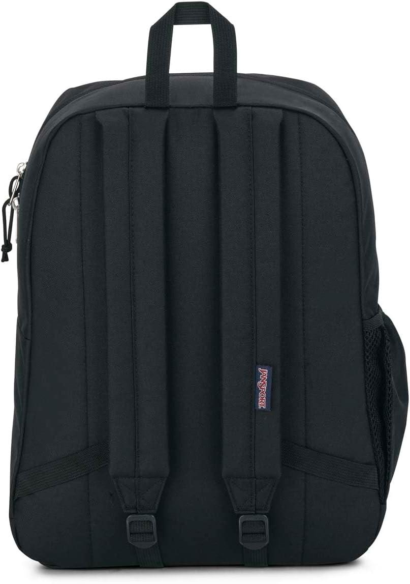 Black 600D Polyester Unisex School Backpack with Padded Straps