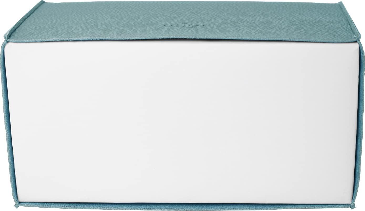 carrotez Tissue Box Cover, [Refined] Modern PU Leather Rectangular Tissue Box Holder - Decorative Holder/Organizer for Bathroom Vanity Countertop, Night Stands, Office Desk 9.5"X5"X5" - Mint