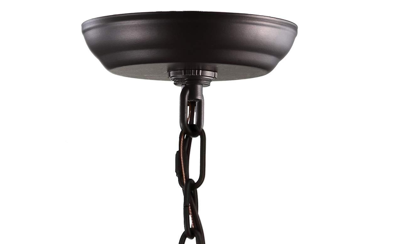 JONATHAN Y Ruth 11" 4-light Traditional Classic Lantern Metal/Glass LED Pendant, Oil Rubbed Bronze