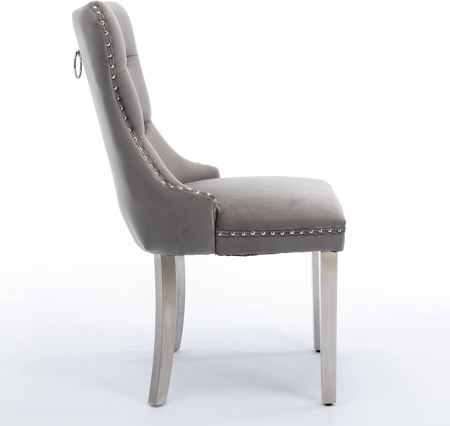 Alrick Tufted Velvet Wing Back Side Chair