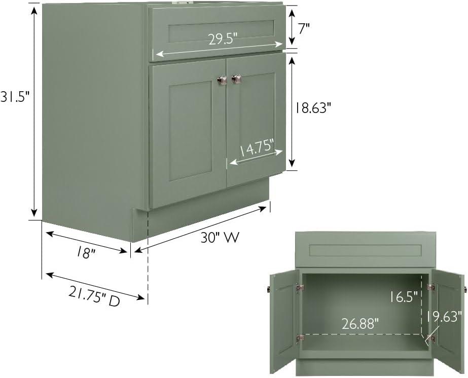 Design House Brookings 30 Inch Bath Vanity, Ready to Assemble, Sherwin Williams®