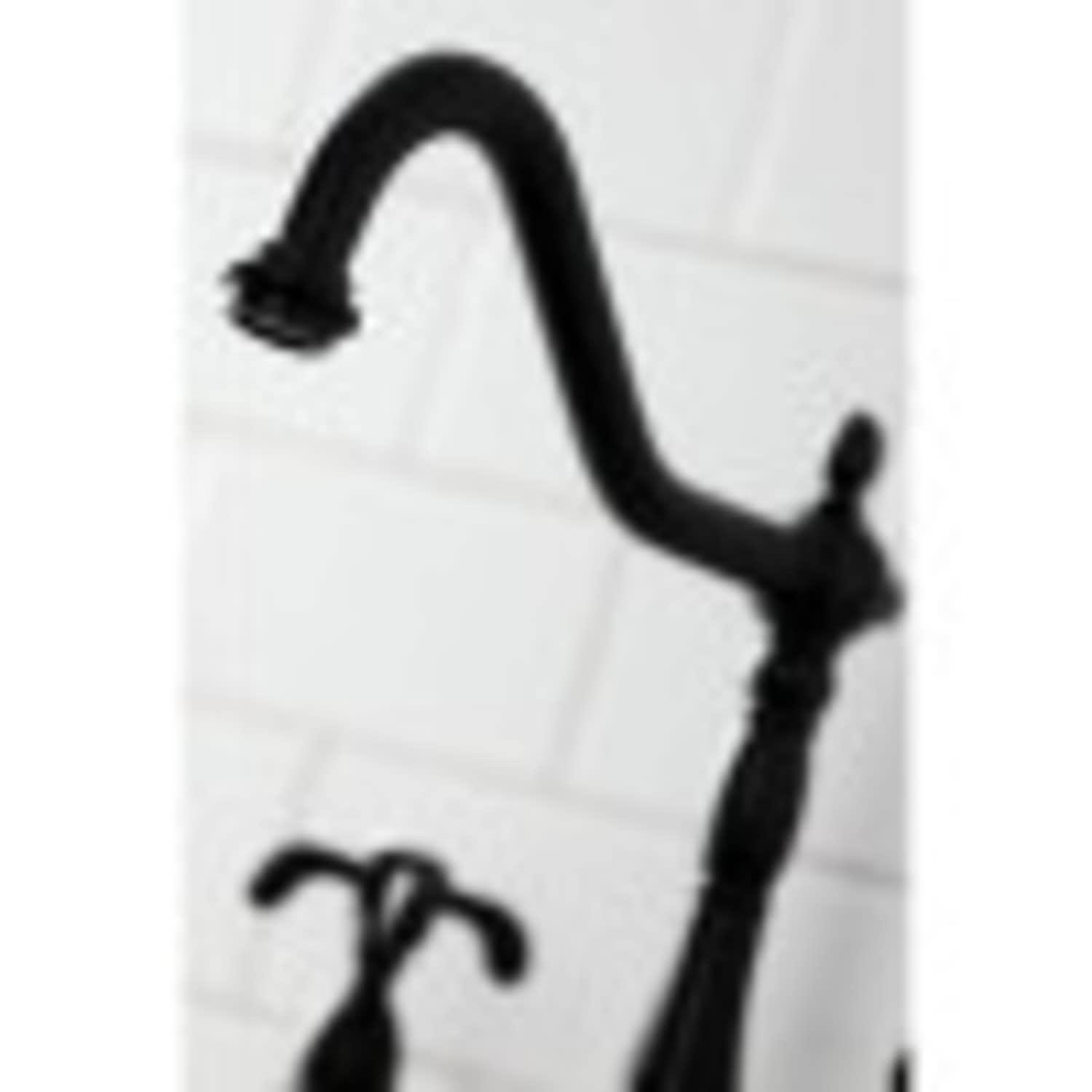 Kingston Brass French Country Two-Handle Deck Mount Bridge Kitchen Faucet