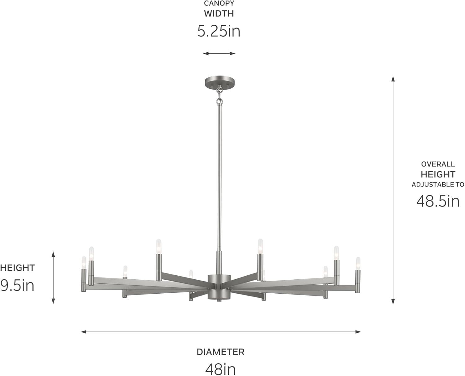 Erzo 10 - Light Dimmable Chandelier