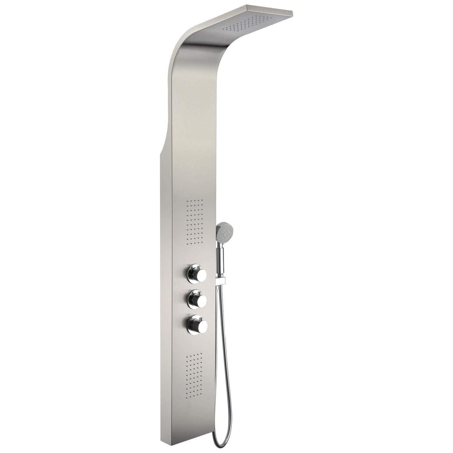 ANZZI Aura 39.37'' Shower Panel with Fixed Shower Head SP-AZ078BS