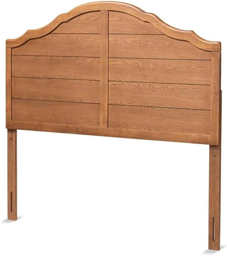 Clive Vintage Traditional Farmhouse Ash Walnut Finished Wood King Size Headboard