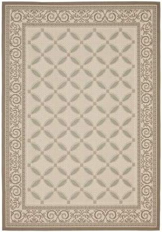 Courtyard CY7107 Power Loomed Indoor/Outdoor Area Rug - Dark Beig/Beige - 5'3"x7'7" - Safavieh.