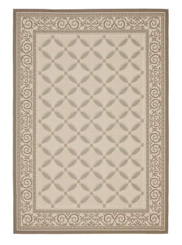 Courtyard CY7107 Power Loomed Indoor/Outdoor Area Rug - Dark Beig/Beige - 5'3"x7'7" - Safavieh.