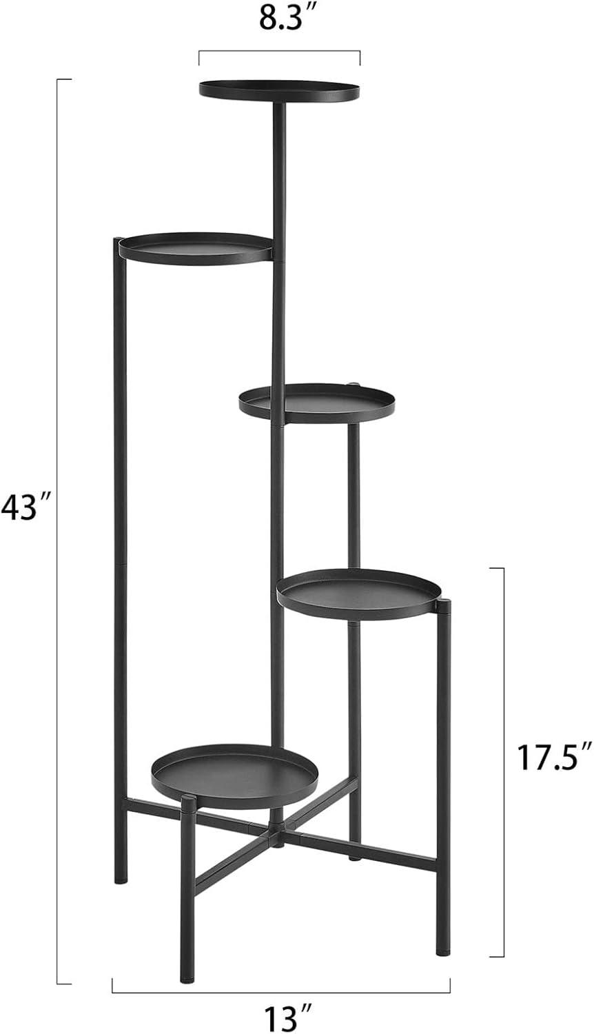 HMOREY 5 Tier Plant Flower Pot Stand Balcony Room Storage Plant Holder Display Shelving