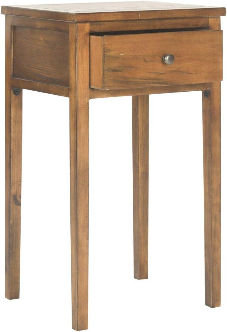 SAFAVIEH Abel Nightstand With Storage Drawer White Birch