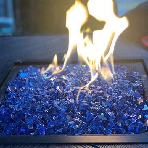 Cobalt Blue Crushed Glass Fire Pit and Fireplace Fuel