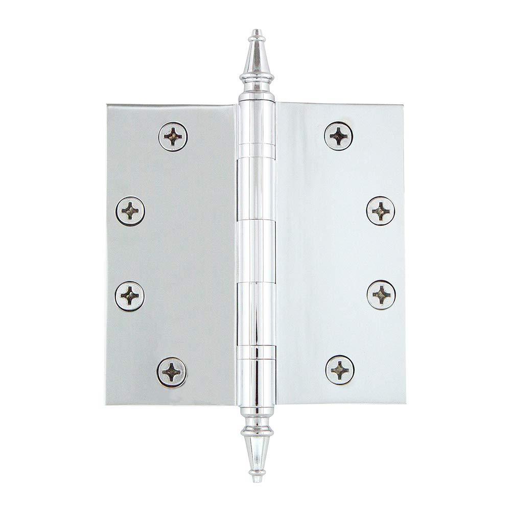 Nostalgic Warehouse 4.5" x 4.5" Steeple Tip Heavy Duty Hinge with Square Corners