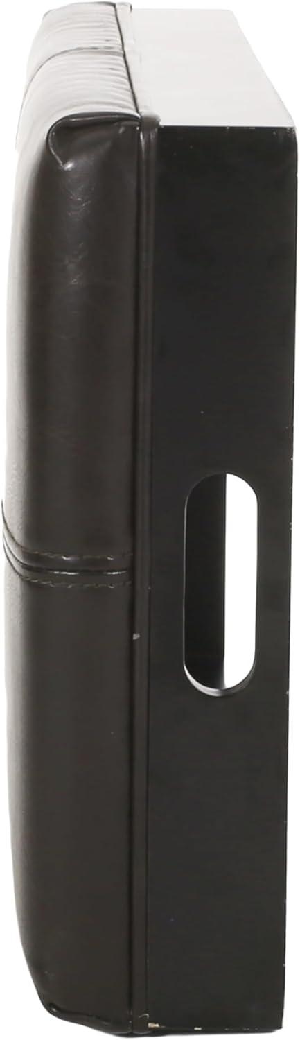 Mansfield Faux Leather Tray Top Storage Ottoman - Brown - Christopher Knight Home: Square Upholstered Bench with Wood Frame