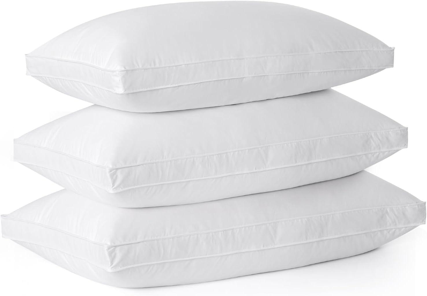 YOLAIRD Cotton Bed Pillow , Standard , Down Alternative 2 Pack