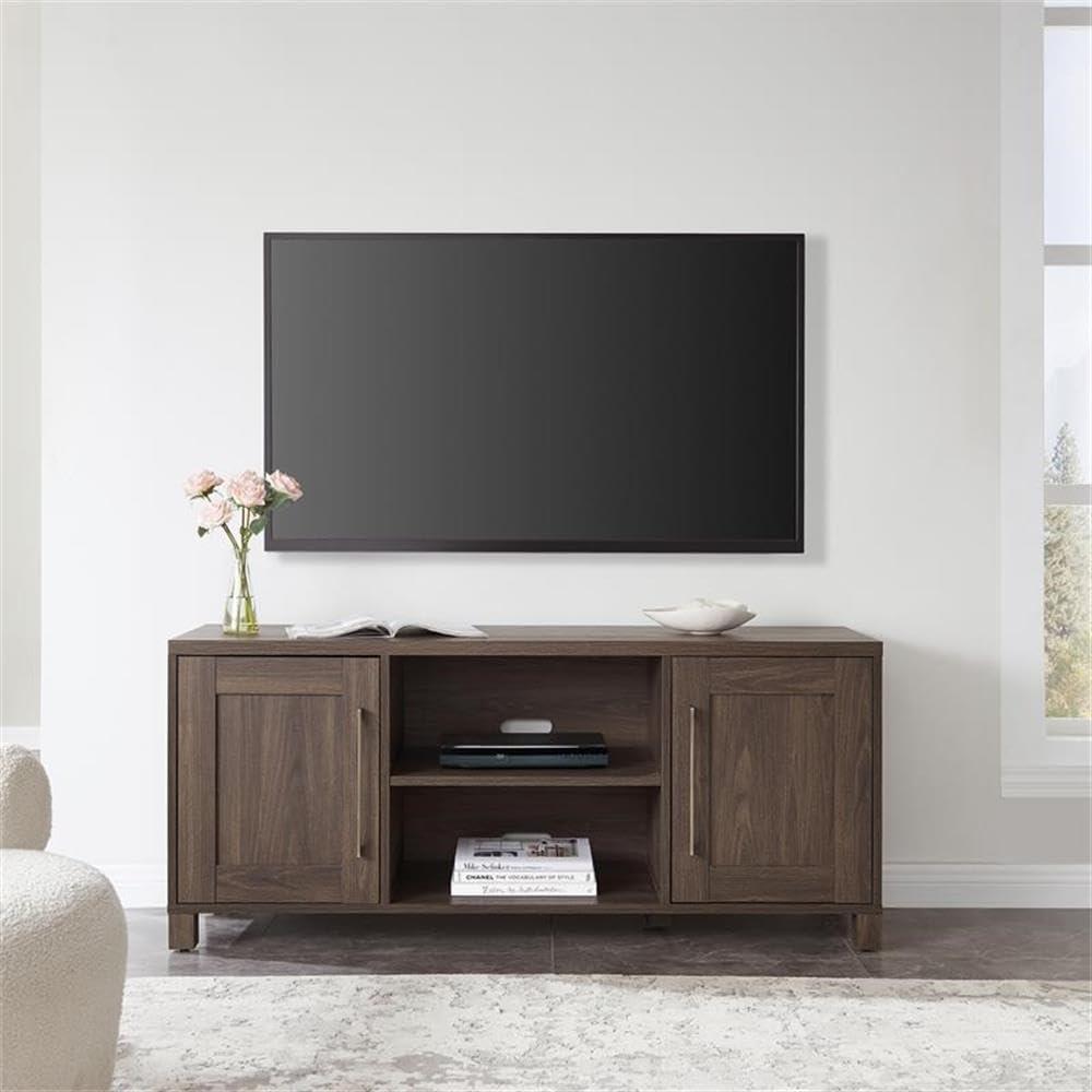 Evelyn&Zoe Chabot Rectangular TV Stand for TV's up to 65" in Alder Brown