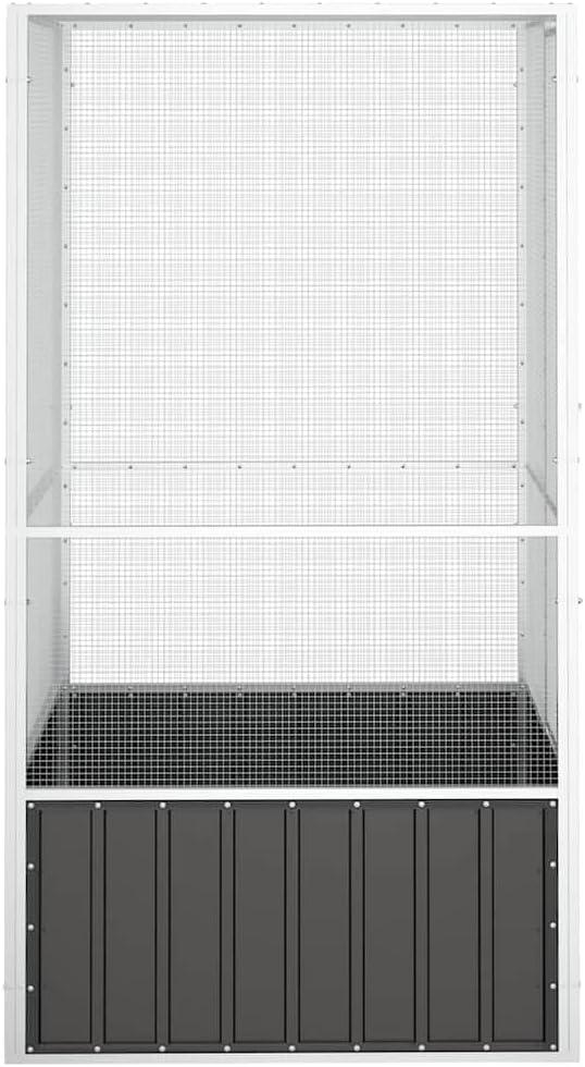 vidaXL Bird Cage Anthracite 43.7 in.x42.1 in.x83.3 in. Galvanized Steel