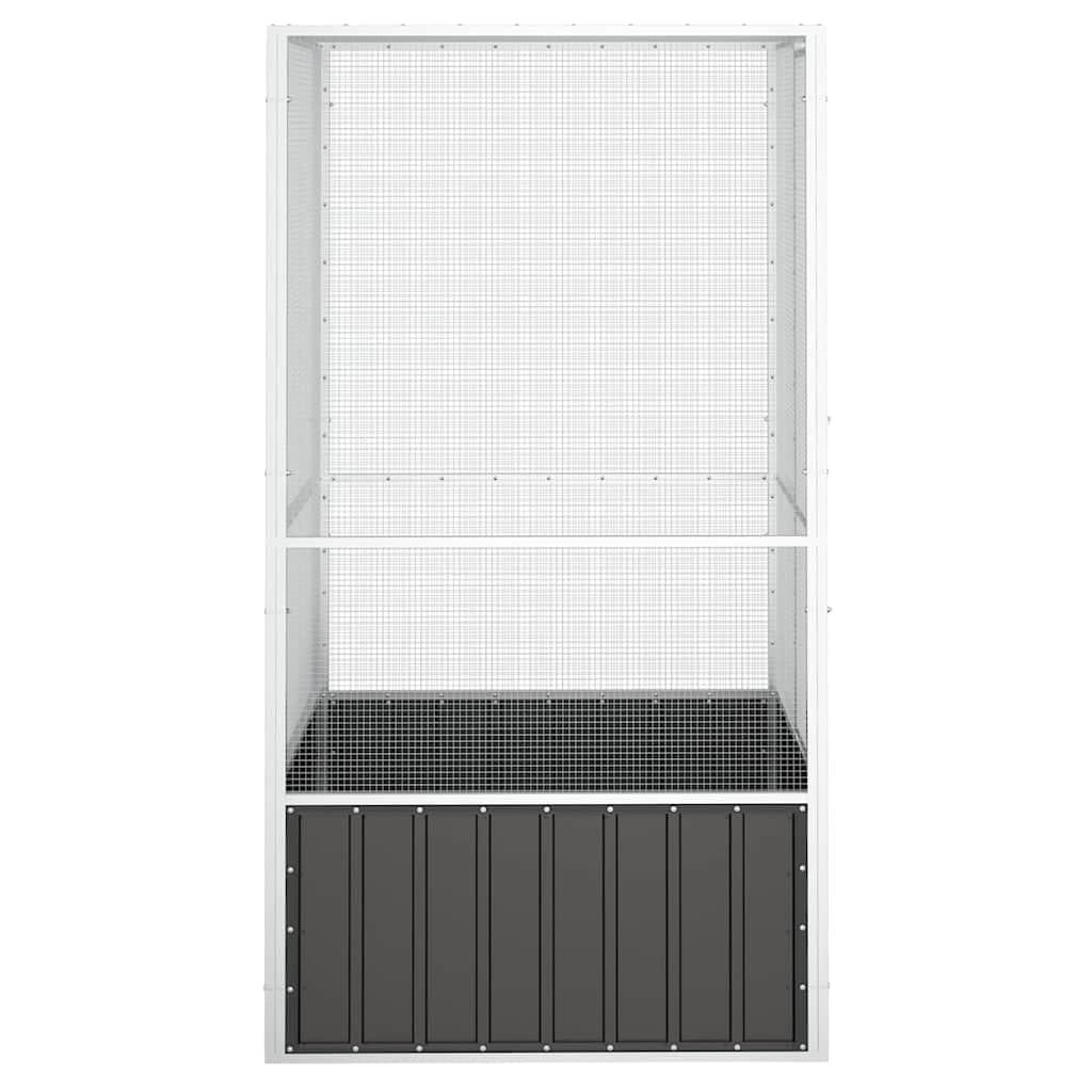 vidaXL Bird Cage Anthracite 43.7 in.x42.1 in.x83.3 in. Galvanized Steel