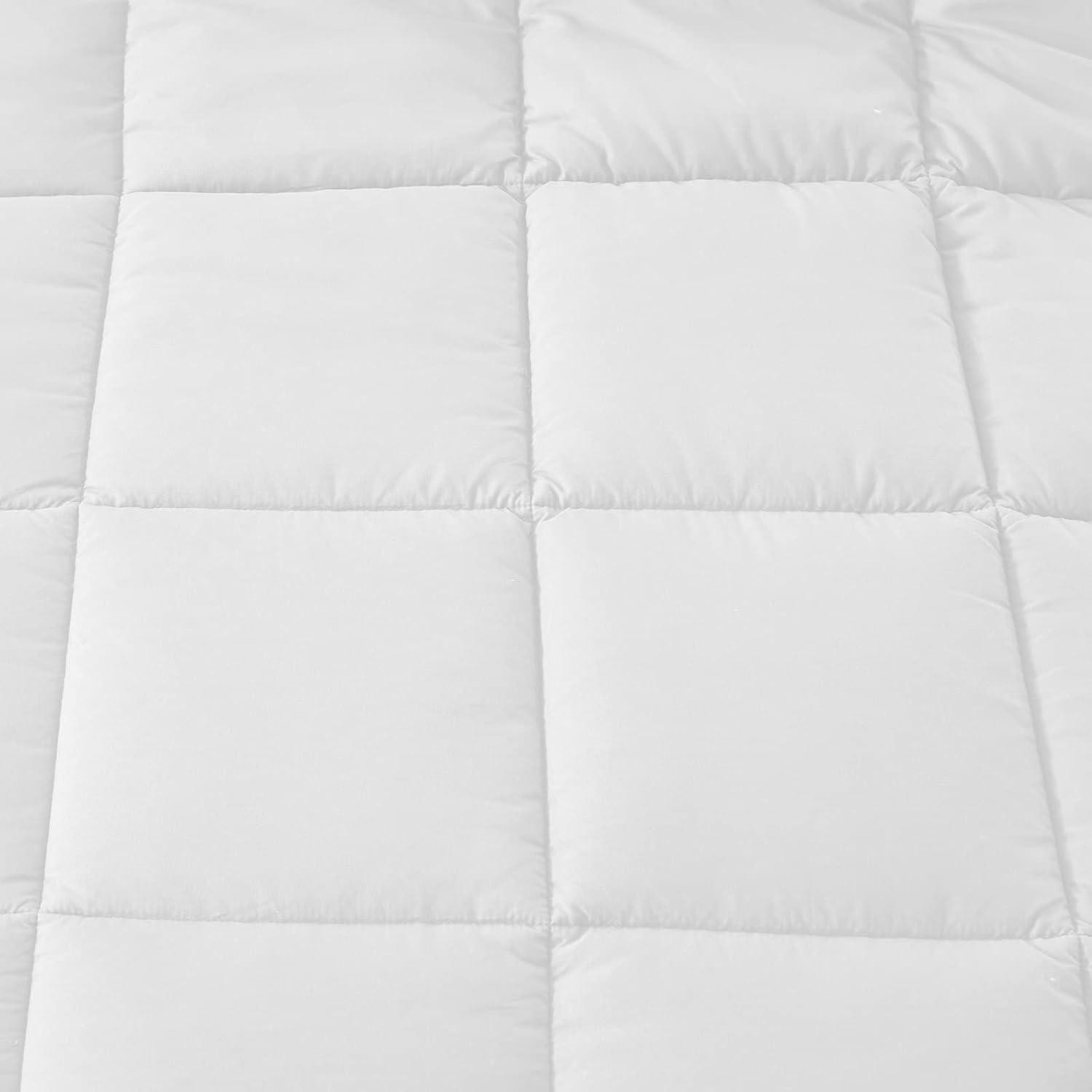 EMONIA Queen Comforter Duvet Insert, All Season Quilted Down Alternative, Hotel Luxury Fluffy Soft Cooling, Skin-friendly Machine Washable Reversible Quilted with Corner Tabs (White,88x88 inches)