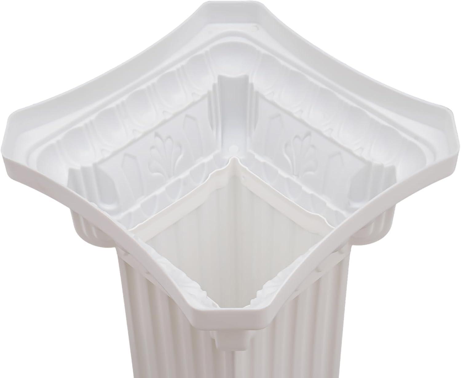 Roman Columns Plastic Wedding Stand Pillar Greek Statue Plant Stand Elegant Event Party Decorative Pedestal Flower Pot Holder Decor (4Pcs, 11.81x35.43 Inch)