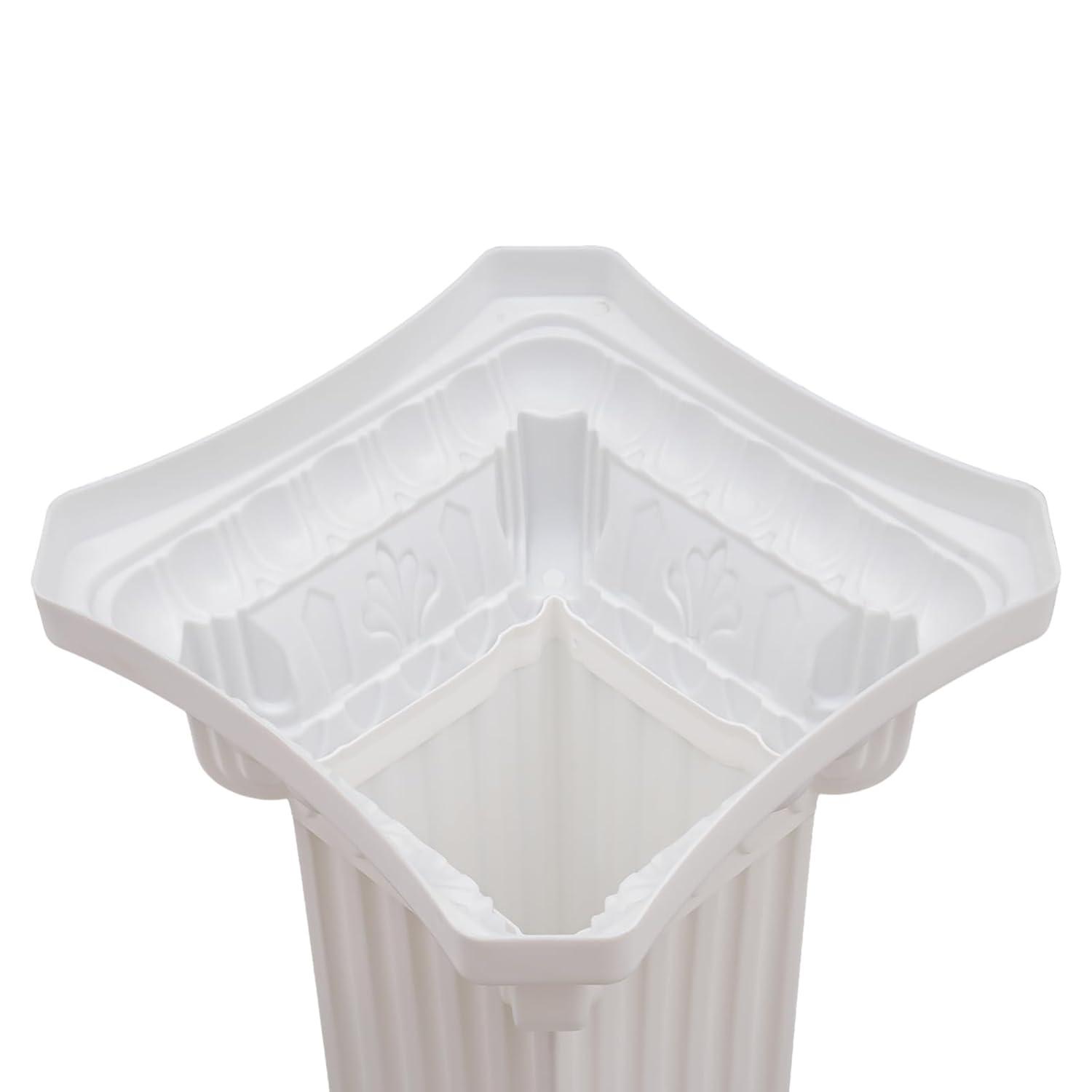Roman Columns Plastic Wedding Stand Pillar Greek Statue Plant Stand Elegant Event Party Decorative Pedestal Flower Pot Holder Decor (4Pcs, 11.81x35.43 Inch)