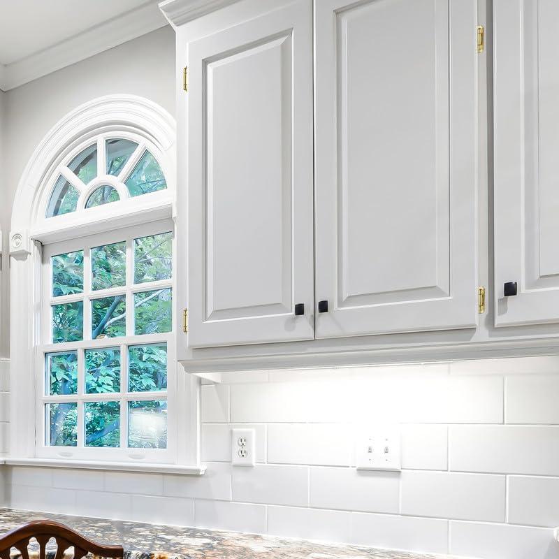 50 Pack 25 Pairs Semi-Overlay 1/2 inch Self-Closing Face Frame Cabinet Hinges Matte Black Half Wrap-Around Kitchen Cabinet Door Hinges Face Mount Cabinet Hardware Matte Black Matte Black