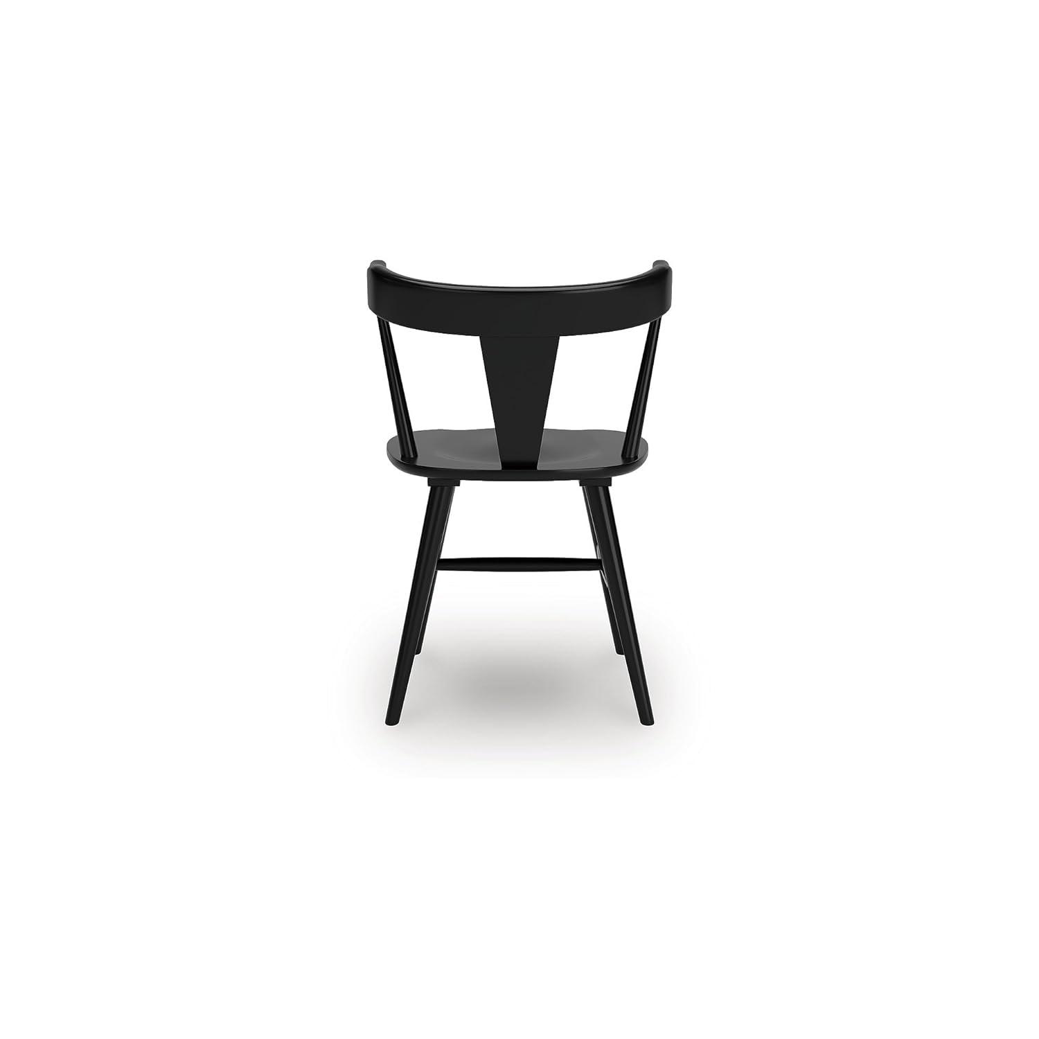 Set of 2 Centiar Dining Upholstered Side Chairs Black - Signature Design by Ashley: Faux Leather, Metal Base
