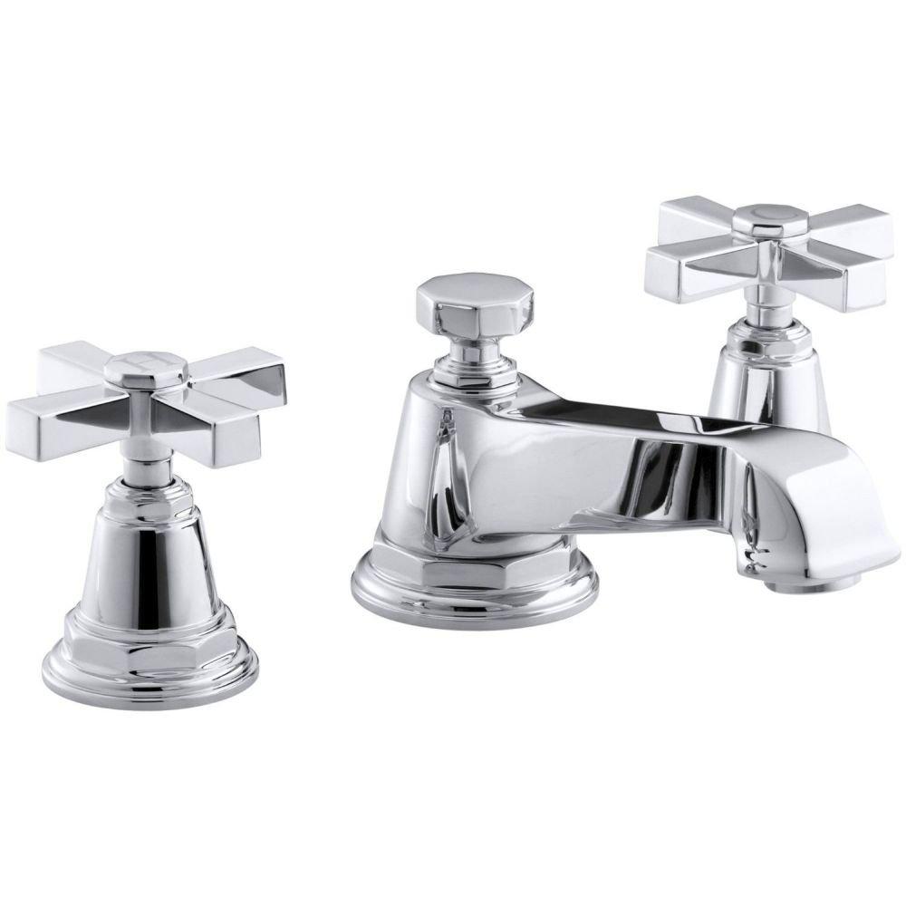 Pinstripe® Pure Widespread Bathroom Sink Faucet with Cross Handles