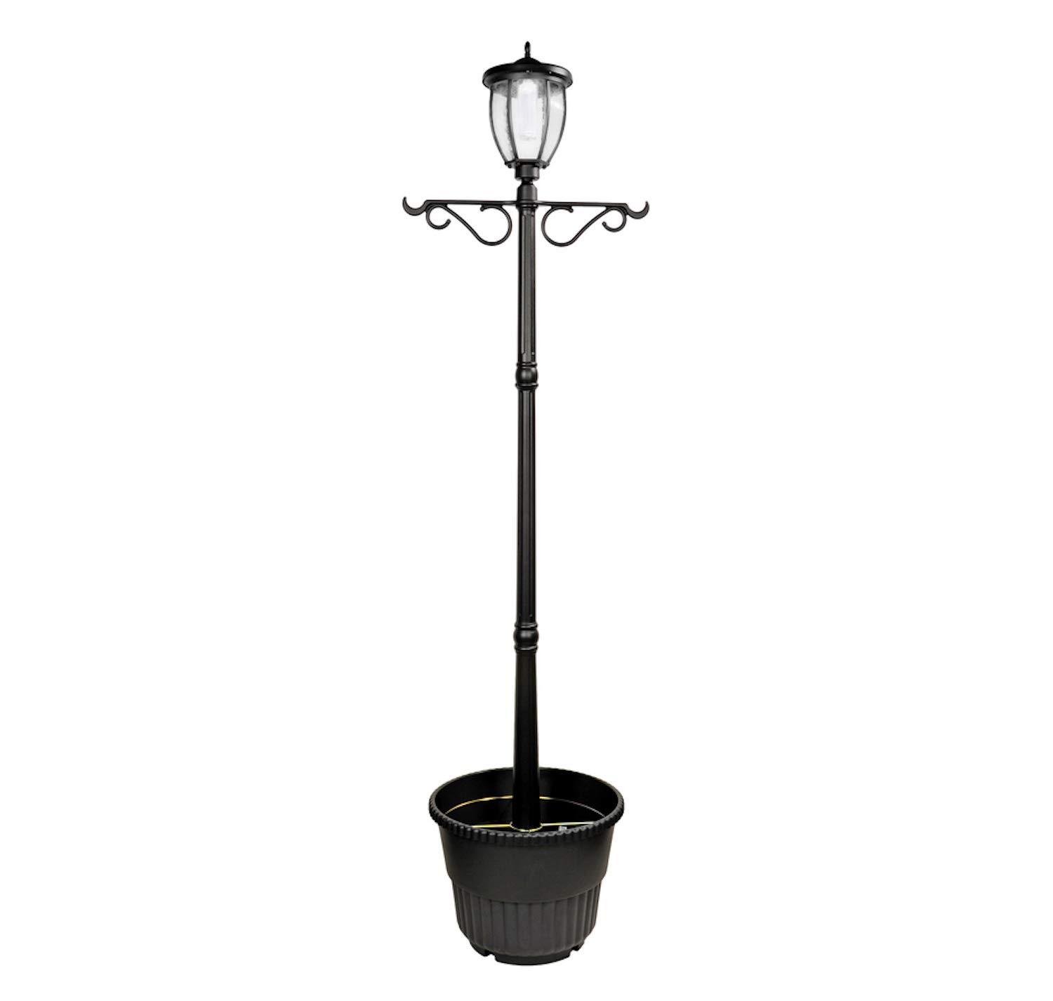 Nature Power (23107) 31 Lumens Terrace Solar Powered Integrated LED Post Lamp and Planter