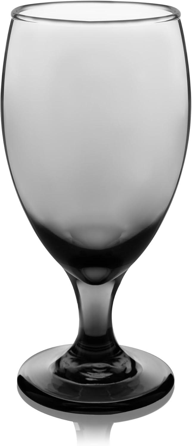 Classic Libbey Smoke Goblet Beverage Glasses