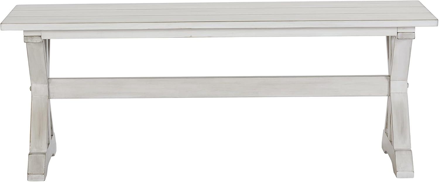 Boraam Jamestown 18in Dining Height Backless Wood Dining Bench 48-inch wide