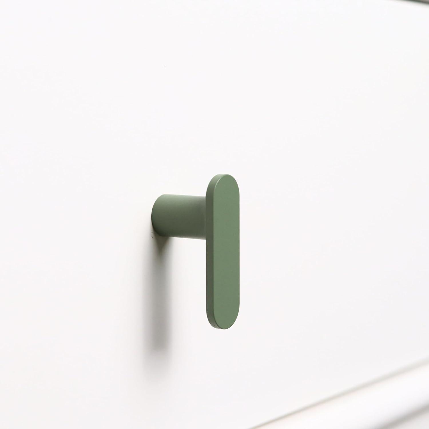 Olive Matte Aluminum T-Handle Bar Knob