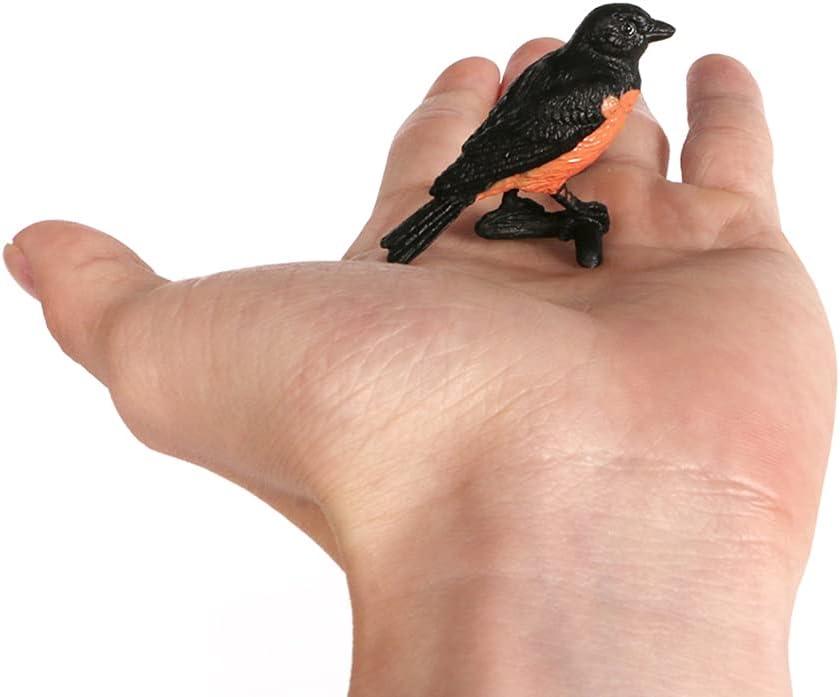 7pcs Mini Bird Figurines - Miniature Birds Animal Figure Oriole Robin Cardinal Cake Topper & Decoration for Kids Birthday & Baby Shower Party Supplies