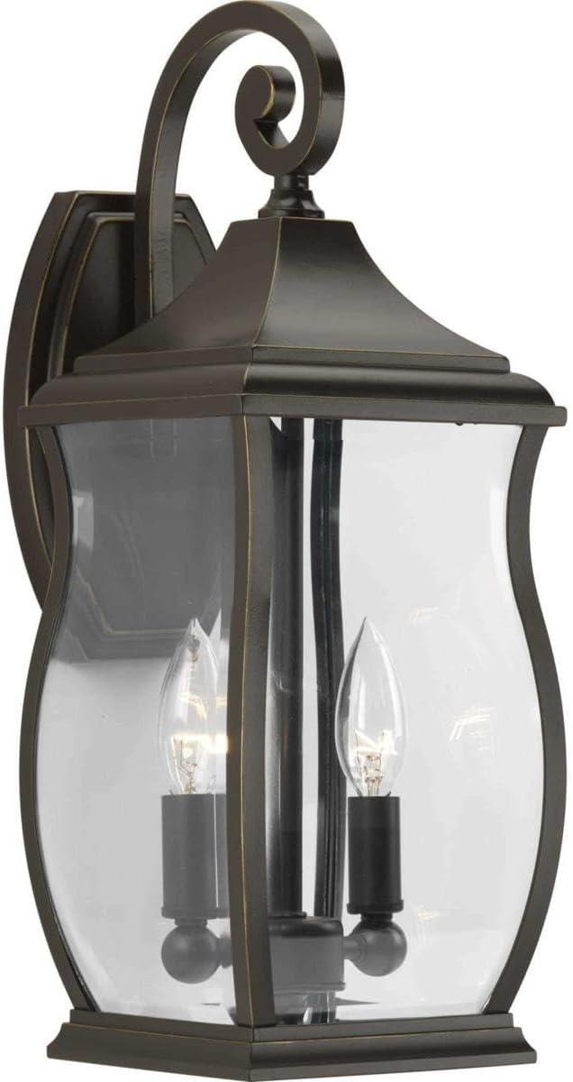 Oil Rubbed Bronze 18" Traditional Outdoor Wall Lantern with Clear Glass