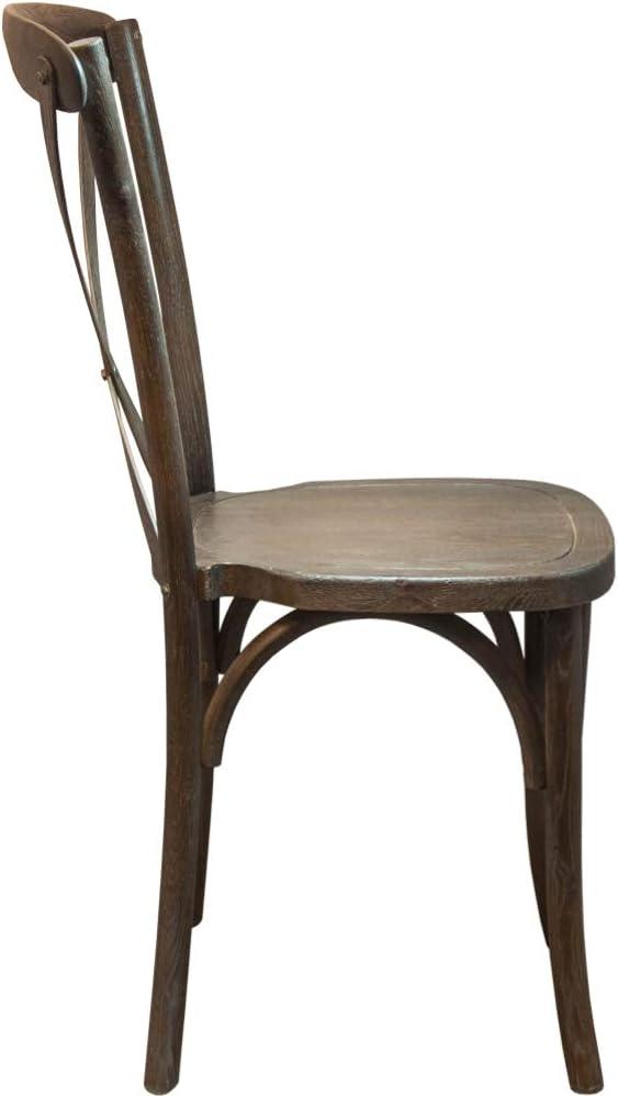 Emma and Oliver 2-pack Medium Natural With White Grain X-Back Chair