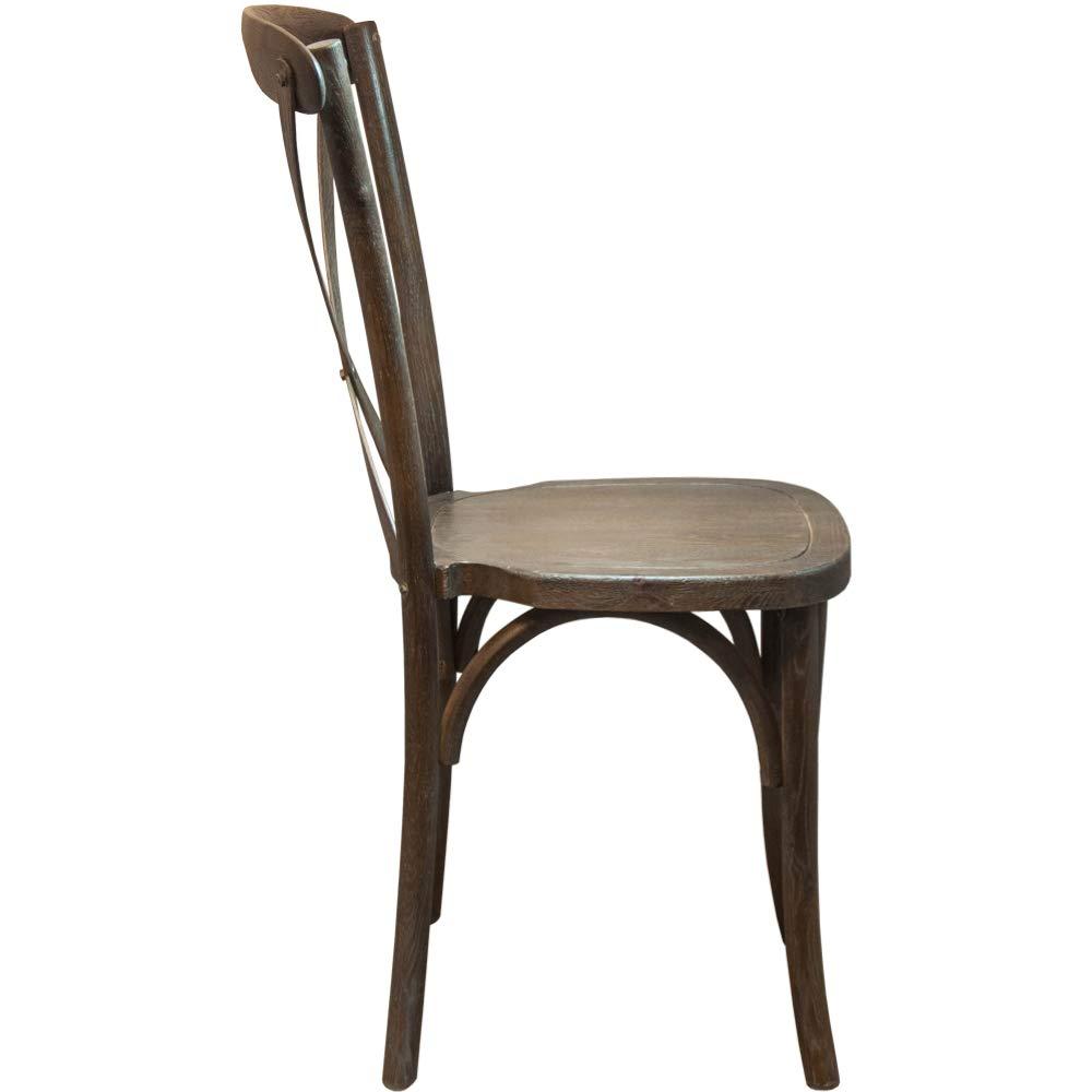 Emma and Oliver 2-pack Medium Natural With White Grain X-Back Chair