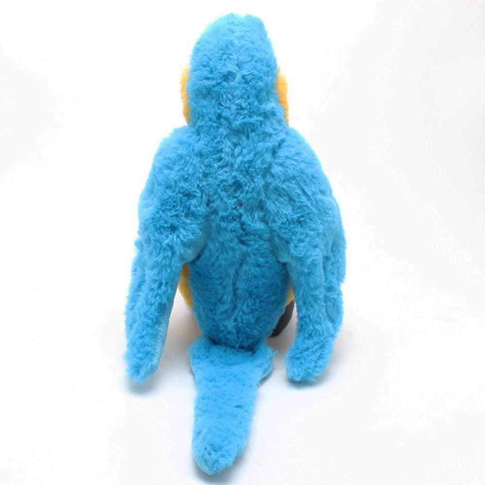 Coollooc The Petting Zoo Macaw Stuffed Animal, Gifts for Kids, Wild Zoo Animals, Blue Macaw Parrot Plush Toy 9.8 inches