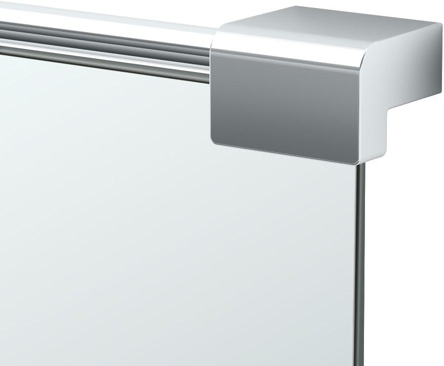 Elegant Chrome Rectangular Bathroom Vanity Mirror with Shatterproof Feature