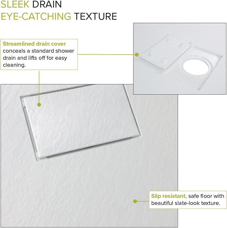 36'' W 36'' D Square Single Shower Base