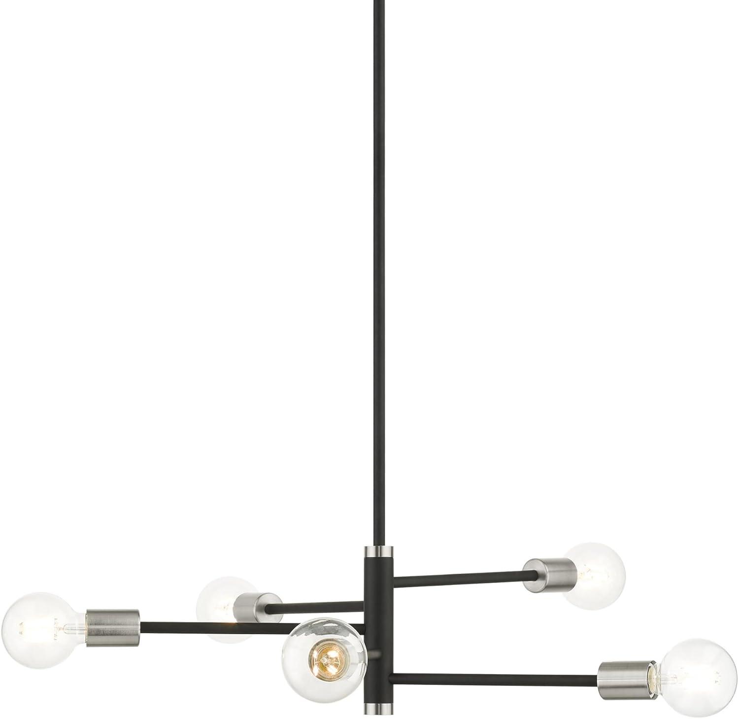 Livex Lighting Bannister 5 - Light Chandelier in Black
